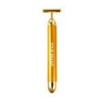Gold Facial Massager Wand - Private Label Electric Lip Eye Lifting Vibrating Tool