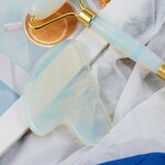 Gua Sha Massager Manufacturer - 100% Real Natural Heart Shape White Opal Board Scraping for Face Neck Body