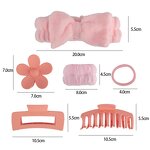 Hair Accessories Set Manufacturer - Hot Elastic Hair Tie Claw Clips Bowknot Headband Spa Gift for Women