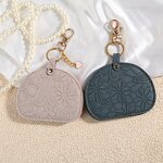 Keychain Mirror Manufacturer - Portable Mini Shaped Cosmetic Compact Travel PU Leather Frame