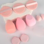 Makeup Sponge Kit Manufacturer - Custom Soft Beauty Facial Mini Finger Triangle Powder Puff with Bottle Box