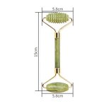 Facial Roller Manufacturer - Beauty Product Tools Self-Care Gift Custom LOGO Ridged Green Jade Massager