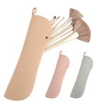 Makeup Brush Holder Manufacturer - Hot Custom Logo Portable Bpa Free Travel Silicone Organizer Case Bag
