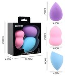 Makeup Sponge Set Manufacturer - Custom Beauty Tools 3 Pack Teardrop Gourd Slant Cut Eggs in Different Shapes