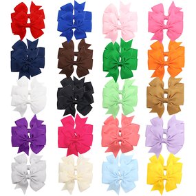 Hair Bows Clips Manufacturer - Mini 3Inch Bowknot Multi Color Ribbon for Toddler Girls Kids