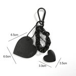 Keychain Manufacturer - Fashion Leather Love Heart Shaped PU Bag Pendant Car Charm for Woman