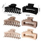 Hair Clips Manufacturer - Hot 6Pcs Big Matte Banana Strong Hold Jaw Large Claw with Custom Package