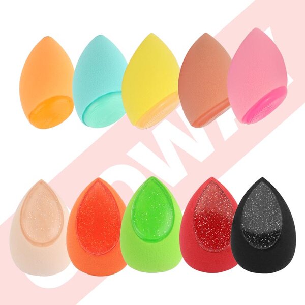 Makeup Sponge Manufacturer - Custom New 2 in 1 Dual-Use Silicone Teardrop Latex Free with Silicone Pad
