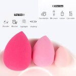 Makeup Sponge Set Manufacturer - Facial Tools Multicolor Professional 3pcs Size Blending Sponge Applicator