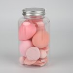 Makeup Sponge Kit Manufacturer - Custom Soft Beauty Facial Mini Finger Triangle Powder Puff with Bottle Box