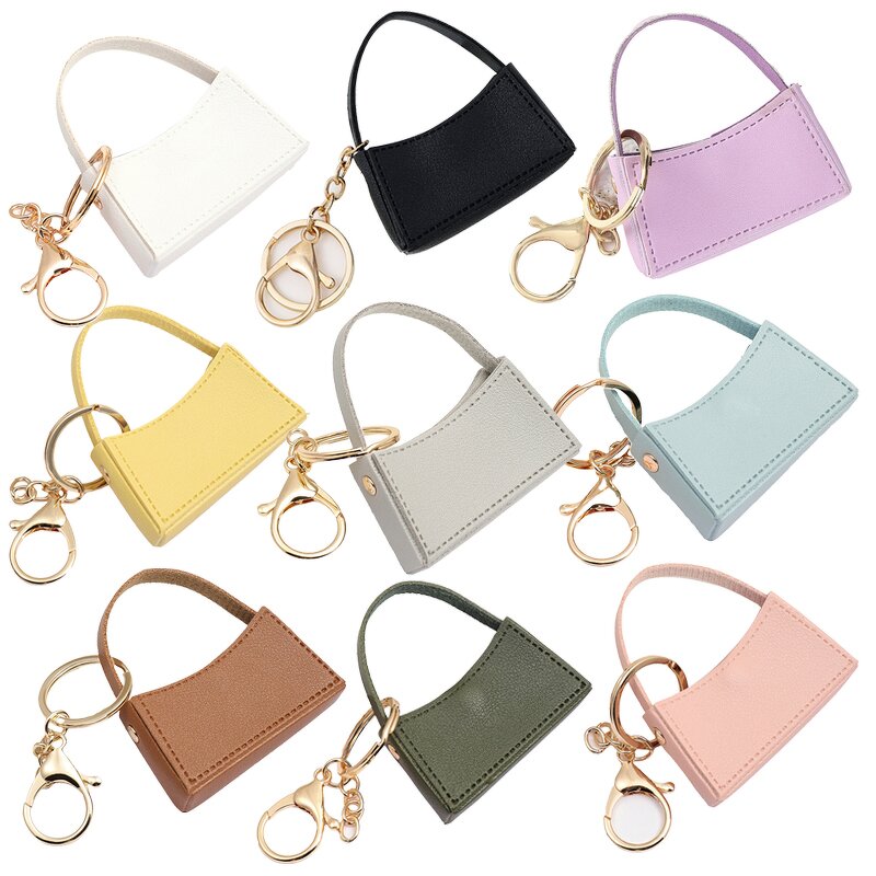 Keychain Manufacturer - New Design Leather Cute Candy Color Mini Ladies Bag Personalized Creative Gift