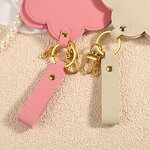 Makeup Mirror Manufacturer - Custom Logo Portable Travel Cosmetic Flower Design Pu Leather Small with Metal Keychain