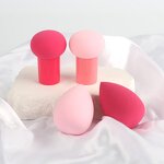 Powder Puff Set Manufacturer - New Beauty Tool Wet Dry Dual-Use 2Pcs Mushroom and Makeup Sponge
