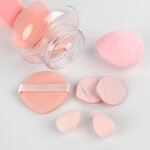 Makeup Sponge Kit Manufacturer - Custom Soft Beauty Facial Mini Finger Triangle Powder Puff with Bottle Box
