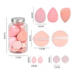 Makeup Sponge Kit Manufacturer - Custom Soft Beauty Facial Mini Finger Triangle Powder Puff with Bottle Box