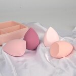 Makeup Sponge Manufacturer - Custom Logo Multi-Colored Professional Wet Dry Use 4Pcs with Storage Box