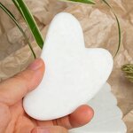 Gua Sha Tool Manufacturer - Hot Sales 3 Specifications Custom 100% Real Natural White Jade for Neck Body