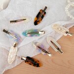 Hair Clip Manufacturer - Wholesale Leopard Gradient Tortoise Traceless Seamless Flat French Acetate