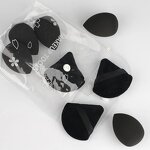 Makeup Sponge Set Manufacturer - Black Triangle Velvet Powder Puff and Powder Puff Set with Custom Eva Bag