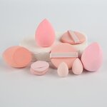 Makeup Sponge Kit Manufacturer - Custom Soft Beauty Facial Mini Finger Triangle Powder Puff with Bottle Box