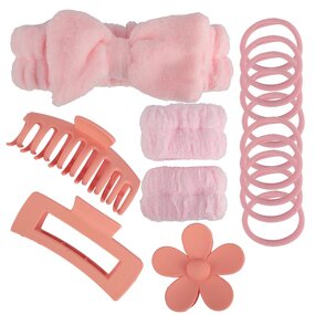 Hair Accessories Set Manufacturer - Hot Elastic Hair Tie Claw Clips Bowknot Headband Spa Gift for Women