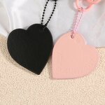 Keychain Manufacturer - Fashion Leather Love Heart Shaped PU Bag Pendant Car Charm for Woman