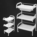 3 Layers Salon Trolley - Guangzhou Beauty Equipment 4 Wheels Rolling Cart Stand