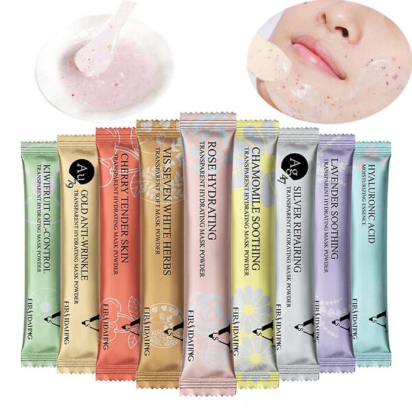 Jelly Facial Mask Powder - 2023 15ml Multi Color Rose Moisturizing Strip Mask