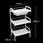 3 Layers Salon Trolley - Guangzhou Beauty Equipment 4 Wheels Rolling Cart Stand