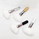 Synthetic Fiber Fan Brushes - Factory Price Mini Wooden Handle Facial Cleaning Tool