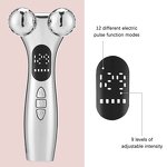 4D Microcurrent Roller Massager Manufacturer - Low Frequency Pulse Neck Lift Facial Slimming Skin Firming Rechargeable