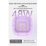 Nail Lamp Manufacturer - High Quality Quick-Drying UV LED 48 W Ice Sun Light With 3 Timers Custom