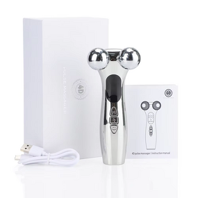 4D Microcurrent Roller Massager Manufacturer - Low Frequency Pulse Neck Lift Facial Slimming Skin Firming Rechargeable