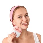 Ice Roller Manufacturer - Factory Wholesale Skin Cooling Pink Silicone Facial Massager 2 in 1