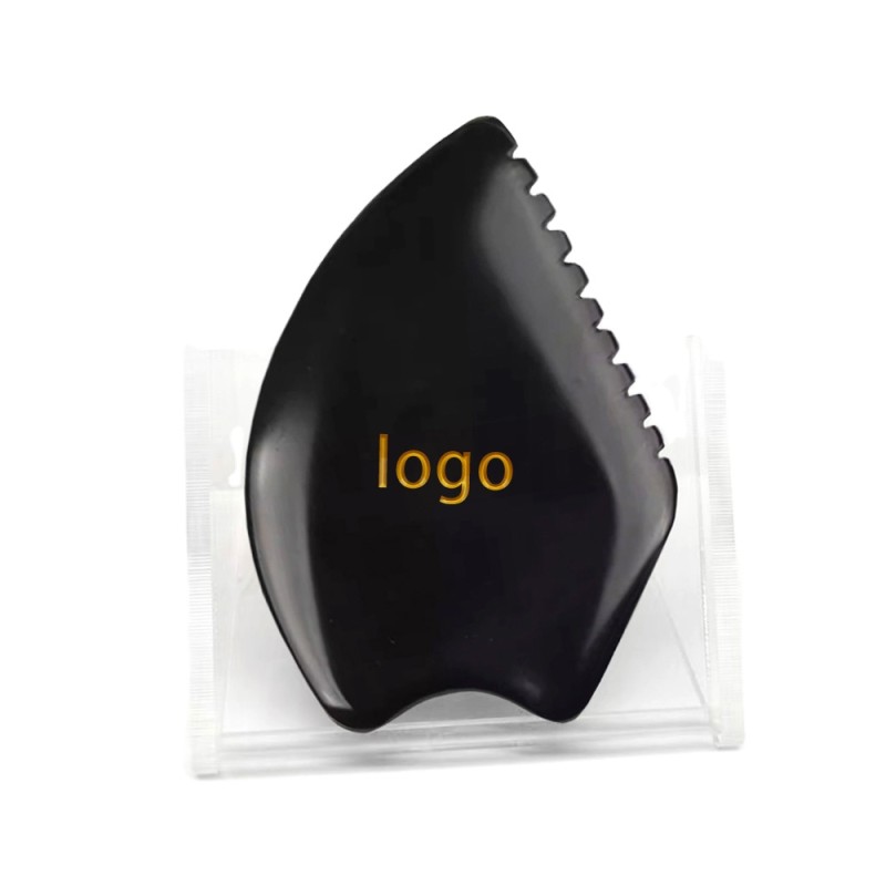 Gua Sha Massager Factory - Custom Logo Black Bian Stone Tool