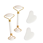 Jade Roller Set Manufacturer - Natural White Jade Anti-Aging Box