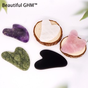 Gua Sha Stone Factory - Free Logo Rose Quartz Facial Tool