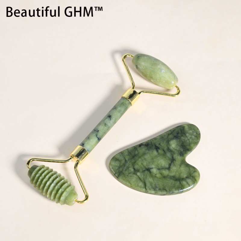 Jade Roller Factory - Custom Logo Natural Green Spiny Head