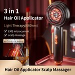 Electric Scalp Massager - Handheld Vibration Oil Applicator Anti Hair Loss Brush