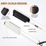 2 in 1 Hair Straightener Brush - Best Automatic Salon Hot Electric Curler Tool
