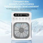 3 in 1 Mini Cooler Fan - USB LED Light Water Mist Desktop Humidifier Cooling Fan