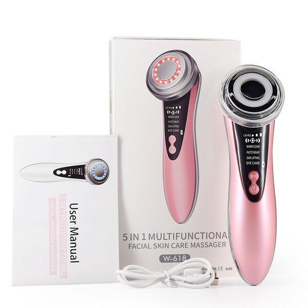LED Microcurrent Face Massager - Women Hot Cold Beauty Personal Care Equipment