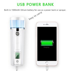 Nano Mist Sprayer - Power Bank Portable Car Nebulizer Mini Mist Sprayer