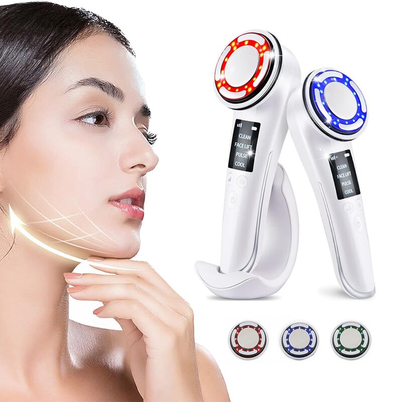 Hot Cold Face Massager - Wholesale Handheld LED Vibrating Face Lifting Device