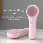 Silicone Facial Cleansing Brush - New OEM Pink Heat Function Face Wash Scrubber