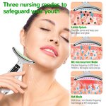 7 Color Facial Massager Wand - Anti Aging Wrinkle Remover Face Neck Lifting Tool