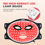 Foldable LED Face Mask - 2025 180 Beads 4 Colors Infrared Red Blue Light Tool