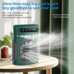 3 in 1 Mini Cooler Fan - USB LED Light Water Mist Desktop Humidifier Cooling Fan