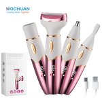4 in 1 Lady Shaver - Rechargeable Waterproof Body Bikini Hair Trimmer Razor