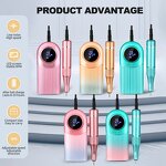 Electric Nail Drill - Low Noise High Speed 45000Rpm Professional Manicure Tool